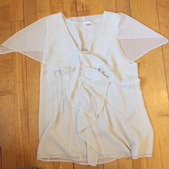 Medium chiffon-feeling blouse with ruffles